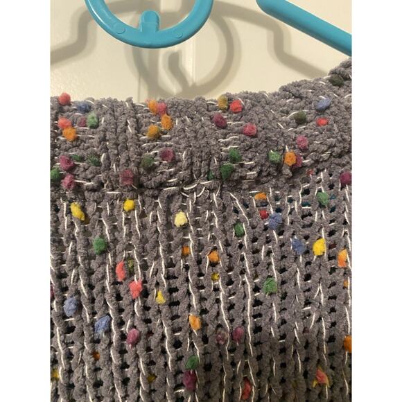 Seven 7 Seven7 Sweater Womens Chunky Knit Confetti Pullover Size Large Gray - Picture 10 of 15